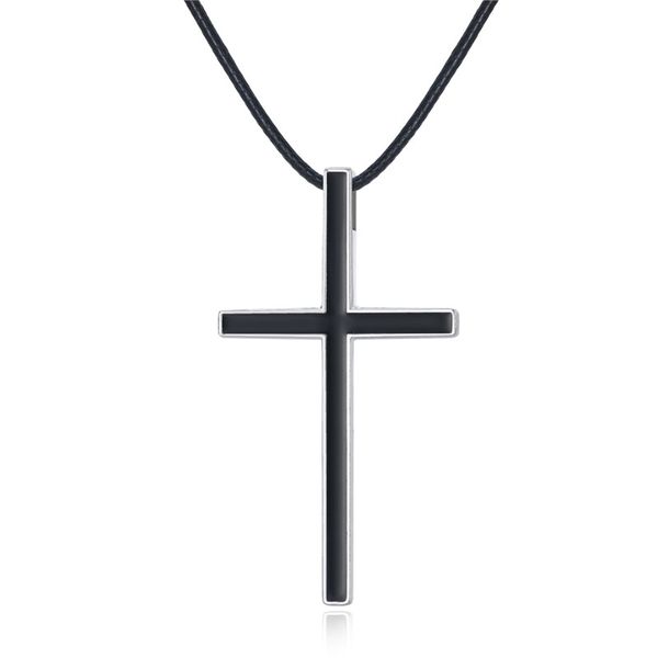 1pcs brightly simple fashion black cross necklace vintage metal color clavicular chain necklace for women men jewelry n231-t2-9, Silver
1pcs brightly simple fashion black cross necklace vintage metal color clavicular chain necklace for women men jewelry n231-t2-9, Silver