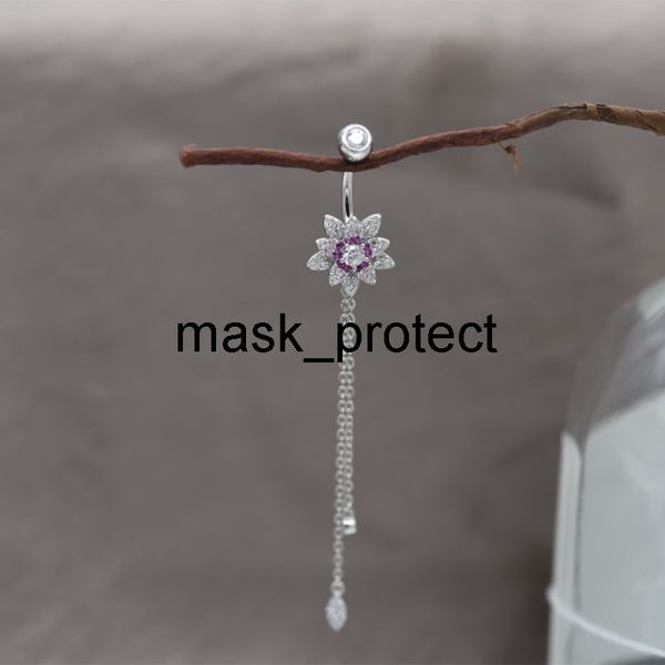 925 sterling silver ice crystal peach blossom tassel belly fashion anti-allergy nail navel ring
925 sterling silver ice crystal peach blossom tassel belly fashion anti-allergy nail navel ring