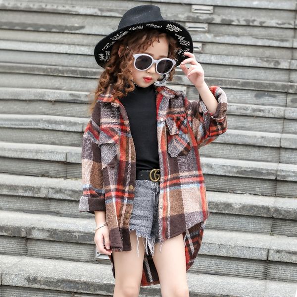girls' spring and shirt autumn 2019 new children's plaid shirt coat medium and large children's western style autumn coat lon, White;black
girls' spring and shirt autumn 2019 new children's plaid shirt coat medium and large children's western style autumn coat lon, White;black