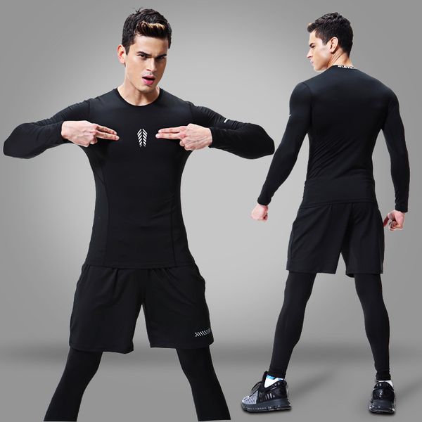 autumn men sportswear sweatsuit quickly dry sweatshirt+legging+sweatpant casual jogger running fitness gym outfit set sport suit, Black;blue
autumn men sportswear sweatsuit quickly dry sweatshirt+legging+sweatpant casual jogger running fitness gym outfit set sport suit, Black;blue