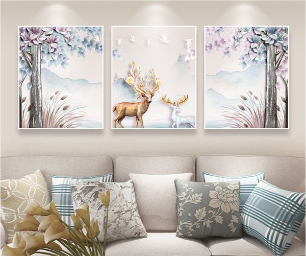 modern simple spray paintings painted on canvas mediterranean elk small clean nordic decorative paintings 3 pieces unframed
modern simple spray paintings painted on canvas mediterranean elk small clean nordic decorative paintings 3 pieces unframed