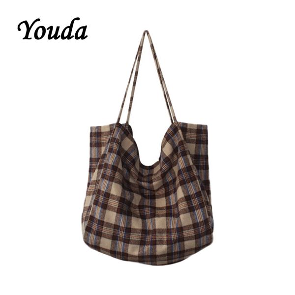 youda korean fashion simple plaid canvas bag large capacity tote bag literary ladies shoulder bags student shopping tote
youda korean fashion simple plaid canvas bag large capacity tote bag literary ladies shoulder bags student shopping tote
