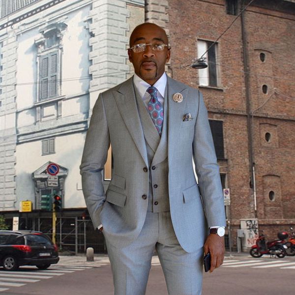 men's suits & blazers custom made grey prom men suit set (jacket+pants+vest) groomsmen tuxedos groom wedding regular fit costume homme, White;black
men's suits & blazers custom made grey prom men suit set (jacket+pants+vest) groomsmen tuxedos groom wedding regular fit costume homme, White;black