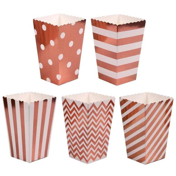 6/12pc rose gold dot wave striped paper popcorn box candy/ sacks/chips favor bag xmas wedding happy birthday party kids supplies
6/12pc rose gold dot wave striped paper popcorn box candy/ sacks/chips favor bag xmas wedding happy birthday party kids supplies