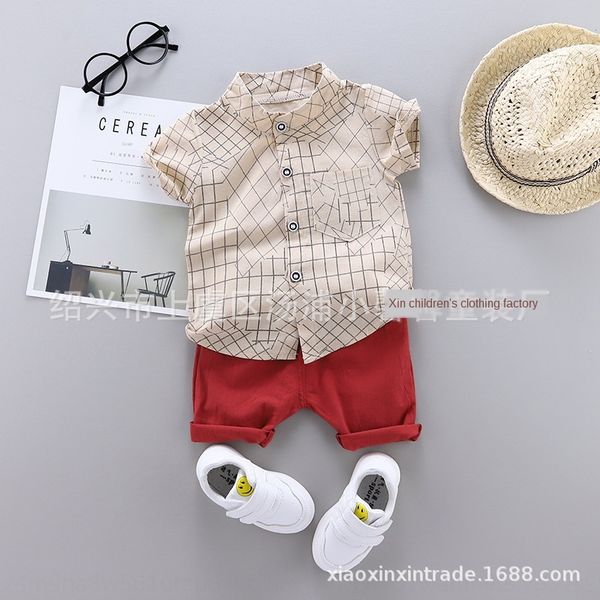 little xinxin 2020 new shirt baby irregular plaid shirt children's short sleeve two-piece set fashion, White;black
little xinxin 2020 new shirt baby irregular plaid shirt children's short sleeve two-piece set fashion, White;black