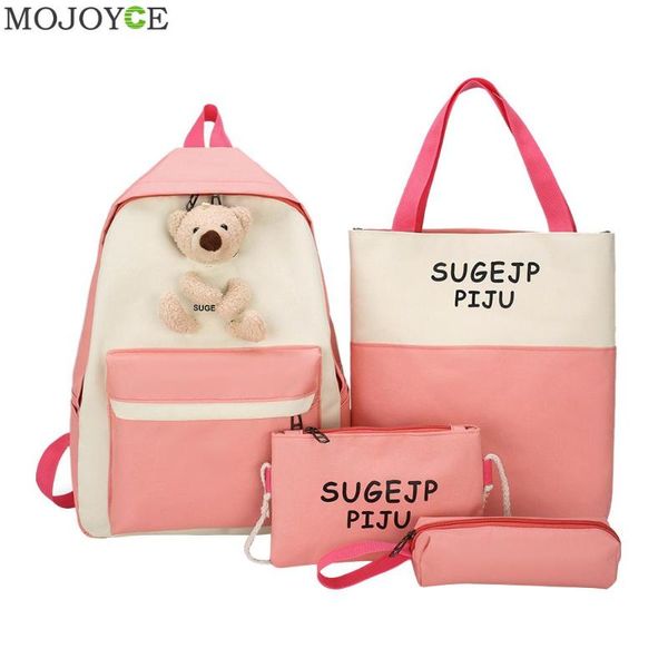 hit color backpack 4pcs/set bear canvas shoulder crossbody bag pencil holder multi-functional studying accessaries supplies
hit color backpack 4pcs/set bear canvas shoulder crossbody bag pencil holder multi-functional studying accessaries supplies
