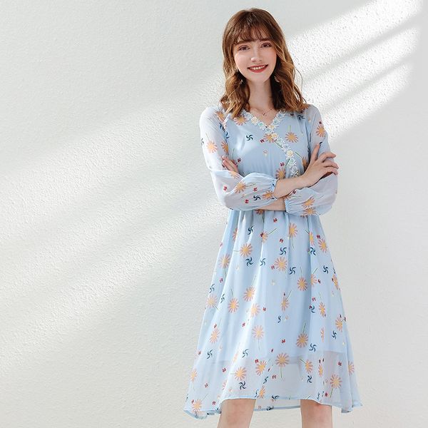 casual dresses summer women's v-neck lantern sleeve temperament chiffon printed a-line dress light blue, Black;gray
casual dresses summer women's v-neck lantern sleeve temperament chiffon printed a-line dress light blue, Black;gray
