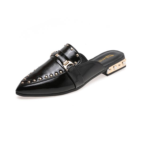 kjstyrka 2020 designer women slippers slip on mules low heels casual shoes british buckle slides square toe heels summer shoes, Black
kjstyrka 2020 designer women slippers slip on mules low heels casual shoes british buckle slides square toe heels summer shoes, Black
