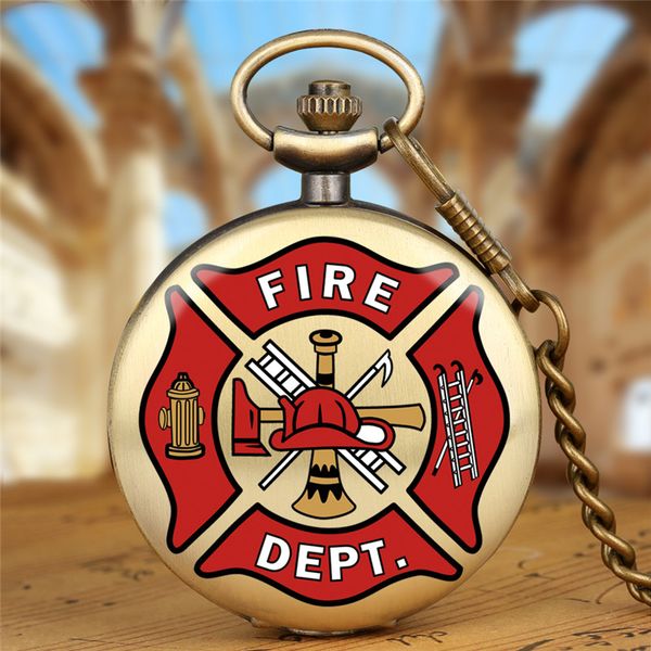 vintage bronze clock united states fire department design pocket watch men women quartz analog watches fob clock with pendant chain, Slivery;golden
vintage bronze clock united states fire department design pocket watch men women quartz analog watches fob clock with pendant chain, Slivery;golden
