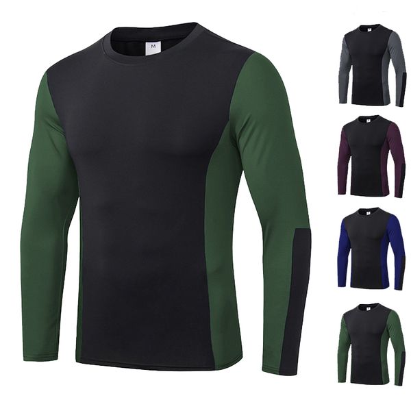 running jerseys long sleeve t shirt for men tights quick dry high elasticity gym fitness training sports shirts male clothing top, Black;blue
running jerseys long sleeve t shirt for men tights quick dry high elasticity gym fitness training sports shirts male clothing top, Black;blue