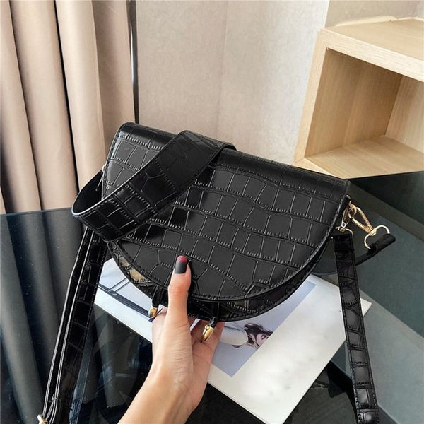 luxury crocodile pattern crossbody bags for women half round messenger bag pu leather handbags shoulder bag sac main femme
luxury crocodile pattern crossbody bags for women half round messenger bag pu leather handbags shoulder bag sac main femme