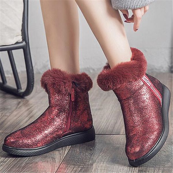 2020 winter casual shoes woman keep warm sequins ankle boots new waterproof flats outdoor fur snow boots fashion plus size 35-41, Black
2020 winter casual shoes woman keep warm sequins ankle boots new waterproof flats outdoor fur snow boots fashion plus size 35-41, Black