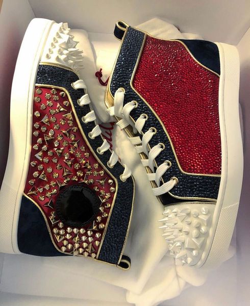latest red strass + pik pik spikes high men red bottom sneakers,perfect brand casual walking shoes party dress wedding, Black
latest red strass + pik pik spikes high men red bottom sneakers,perfect brand casual walking shoes party dress wedding, Black