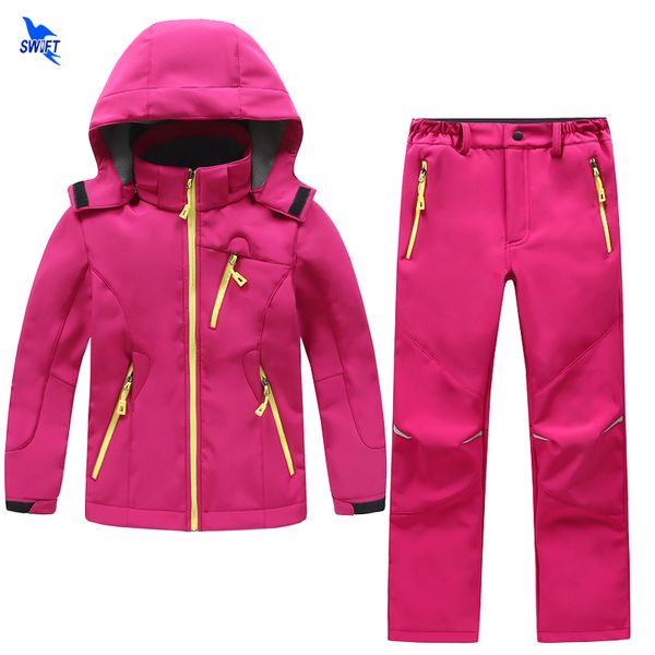 2 pcs outdoor waterproof kids softshell hiking clothing boys girls winter fleece jacket+pants skiing camping trekking sport suit, Blue;black
2 pcs outdoor waterproof kids softshell hiking clothing boys girls winter fleece jacket+pants skiing camping trekking sport suit, Blue;black