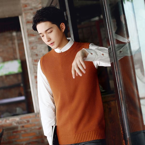 f8jht men's knitted wool vest men's sleeveless sweater round neck korean style waistcoat vest woolsweater woollarge size wool stud, Black;white
f8jht men's knitted wool vest men's sleeveless sweater round neck korean style waistcoat vest woolsweater woollarge size wool stud, Black;white