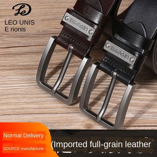 men's layer cowhide casual pin buckle genuine leather fashion pin belt belt belt, Black;brown 
men's layer cowhide casual pin buckle genuine leather fashion pin belt belt belt, Black;brown