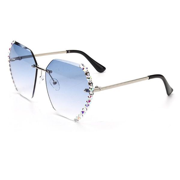 women rimless uv400 sunglasses travel fashion glasses rhinestone ocean outdoor gradient luxury shade protection eyewear vppxd qhkug, White;black
women rimless uv400 sunglasses travel fashion glasses rhinestone ocean outdoor gradient luxury shade protection eyewear vppxd qhkug, White;black