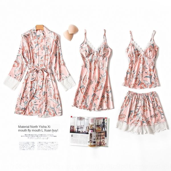 summer 2020 new lace printing women's home clothes satin home clothes lace pajamas chiffon thin pajamas set, Blue;red
summer 2020 new lace printing women's home clothes satin home clothes lace pajamas chiffon thin pajamas set, Blue;red