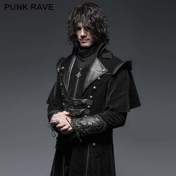 punk rave gothic leather belts crimp shoulder zip-lined men long trench coat black jacket overcoats halloween christmas party, Tan;black
punk rave gothic leather belts crimp shoulder zip-lined men long trench coat black jacket overcoats halloween christmas party, Tan;black