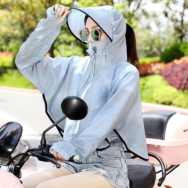 riding electric motorcycle motorcycle sunscreen clothes women's uv-proof thin battery car shawl sunscreen clothes hat, Blue;gray
riding electric motorcycle motorcycle sunscreen clothes women's uv-proof thin battery car shawl sunscreen clothes hat, Blue;gray