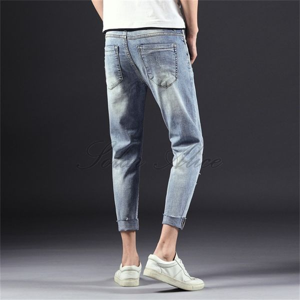 men's jeans 2021 summer ankle-length small-footed youth slim-fit slim-fitting hairy toe hole pencil casual pan, Blue
men's jeans 2021 summer ankle-length small-footed youth slim-fit slim-fitting hairy toe hole pencil casual pan, Blue