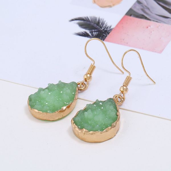 10 pairs trendy gold plated water drop crystal dyed many colors dangle earrings for women charm jewelry, Silver
10 pairs trendy gold plated water drop crystal dyed many colors dangle earrings for women charm jewelry, Silver