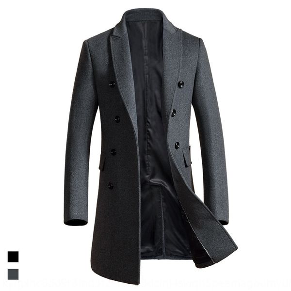 2019 new mid-length en coat wool wool men's ji yinglun double-breasted casual woolen coat men's, Black
2019 new mid-length en coat wool wool men's ji yinglun double-breasted casual woolen coat men's, Black