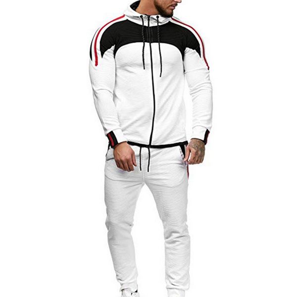 men autumn sports suit two piece set male zipper hooded jacket sweatpants side striped gym joggers tracksuit sportswear outfit, Gray
men autumn sports suit two piece set male zipper hooded jacket sweatpants side striped gym joggers tracksuit sportswear outfit, Gray