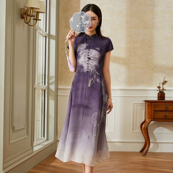 mulberry silk printed 2020 dress silk screen dress summer new slim-fit ink nail beads, Black;gray
mulberry silk printed 2020 dress silk screen dress summer new slim-fit ink nail beads, Black;gray
