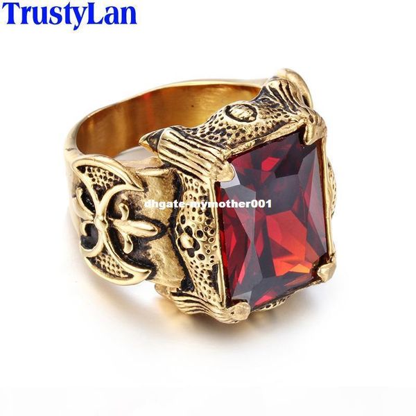 dhgate vintage gold color men jewelry stainless steel with big red green purple cz stone ring men punk rock mens rings anel, Golden;silver
dhgate vintage gold color men jewelry stainless steel with big red green purple cz stone ring men punk rock mens rings anel, Golden;silver