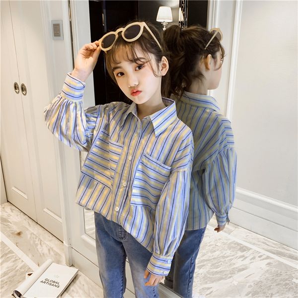 h7j5r girls' long-sleeved korean style foreign style 2020 new loose shirt shirt casual medium and big children girls' fashionable, White;black
h7j5r girls' long-sleeved korean style foreign style 2020 new loose shirt shirt casual medium and big children girls' fashionable, White;black