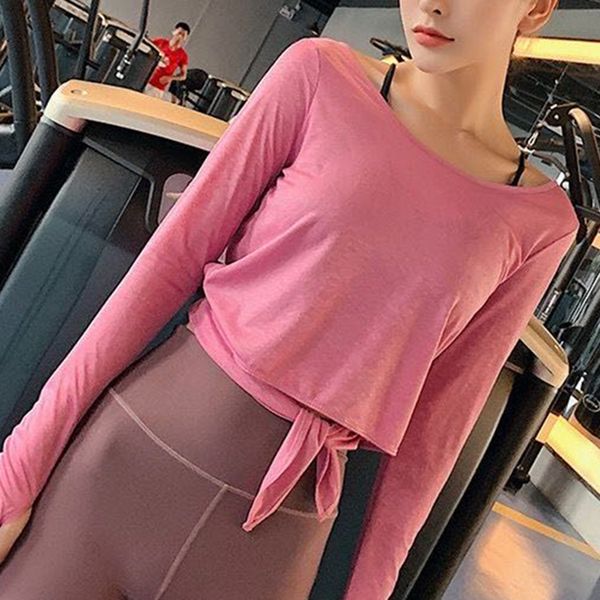 loose and quick-drying big backless breathable fitness sports long-sleeved shirt female comfortable round neck running yoga suit, White;red
loose and quick-drying big backless breathable fitness sports long-sleeved shirt female comfortable round neck running yoga suit, White;red