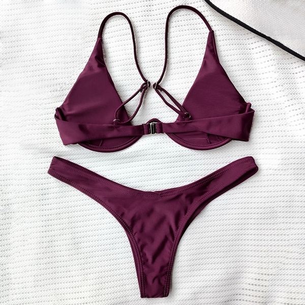 women plunging neck thong bikinis set underwired plunge bathing suit spaghetti straps bikinis padded female swimsuits high cut suit, White;black
women plunging neck thong bikinis set underwired plunge bathing suit spaghetti straps bikinis padded female swimsuits high cut suit, White;black