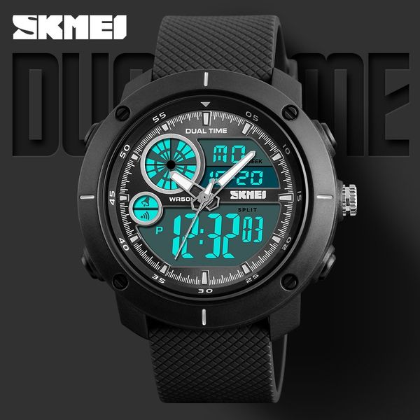 fashionable fashionable sports electronic men's multi-function dual-display electronic watch student waterproof watch men, Blue
fashionable fashionable sports electronic men's multi-function dual-display electronic watch student waterproof watch men, Blue