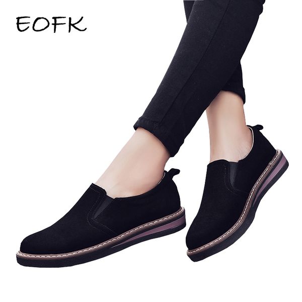 eofk spring autumn women loafers leather shoes suede casual flats slip-on round toe ladies moccasins, Black
eofk spring autumn women loafers leather shoes suede casual flats slip-on round toe ladies moccasins, Black