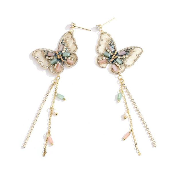 butterfly high-quality earrings 2020 new wave earrings female korean temperament long tassel net red long, Silver
butterfly high-quality earrings 2020 new wave earrings female korean temperament long tassel net red long, Silver
