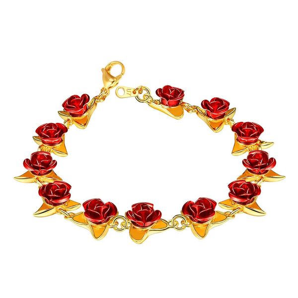 fashion rose flower charm bracelet for women bracelet & bangle wedding bridal jewelry gift delicate floral charms bracelets, Golden;silver
fashion rose flower charm bracelet for women bracelet & bangle wedding bridal jewelry gift delicate floral charms bracelets, Golden;silver
