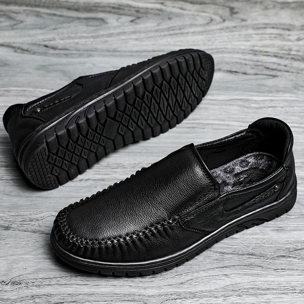men's casual shoes brown elderly dad shoes handmade genuine leather men casual luxury men loafers slip on formal shoe %, Black
men's casual shoes brown elderly dad shoes handmade genuine leather men casual luxury men loafers slip on formal shoe %, Black