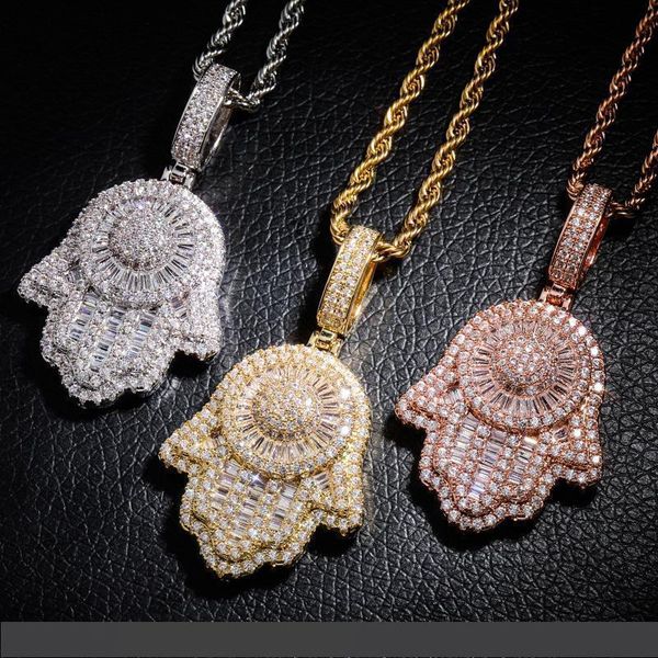 new luxury gold plated bling bling cubic zirconia fatima hand pendant necklace masculina bijoux hip hop rapper jewelry gifts for men women, Silver
new luxury gold plated bling bling cubic zirconia fatima hand pendant necklace masculina bijoux hip hop rapper jewelry gifts for men women, Silver