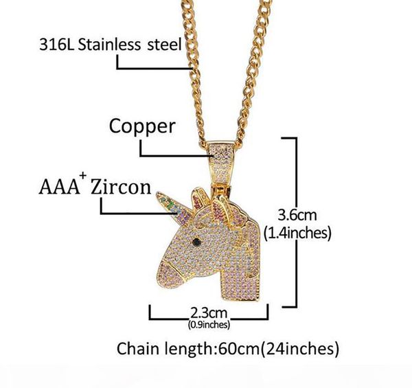 k hip hop iced out unicorn pendant necklace bling diamond rope chain fashion unicorn animal rapper accessories, Silver
k hip hop iced out unicorn pendant necklace bling diamond rope chain fashion unicorn animal rapper accessories, Silver