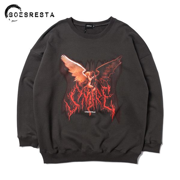 2020 streewear angel devil pullover sweatshirt mens hip hop sweatshirt cotton harajuku oversize pullover hiphop loose hipster, Black
2020 streewear angel devil pullover sweatshirt mens hip hop sweatshirt cotton harajuku oversize pullover hiphop loose hipster, Black