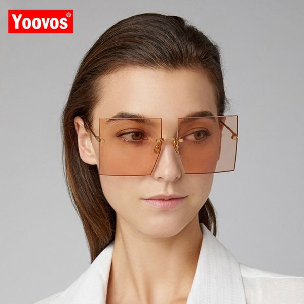 yoovos oversized women sunglasses square sun glasses for women ocean lens sunglasses retro rimless gafas de sol de mujer, White;black
yoovos oversized women sunglasses square sun glasses for women ocean lens sunglasses retro rimless gafas de sol de mujer, White;black