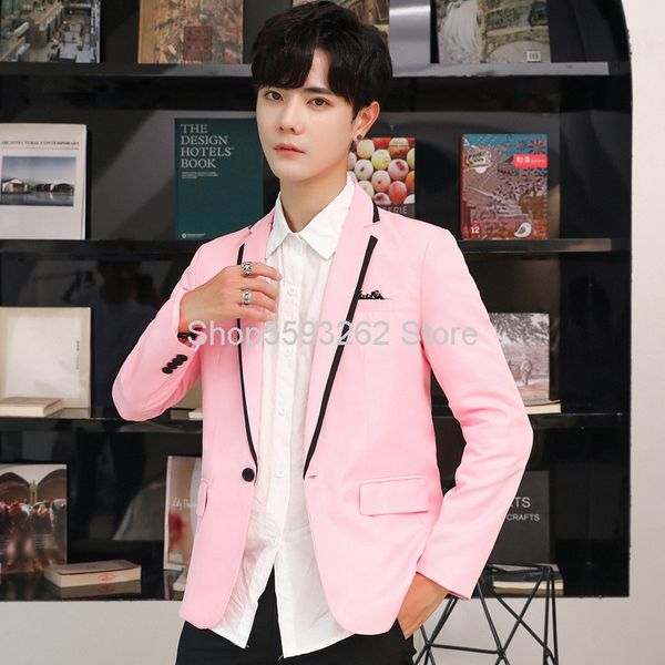 autumn fashion male small suit coat male slim fit leisure small suit student men's wear, White;black
autumn fashion male small suit coat male slim fit leisure small suit student men's wear, White;black