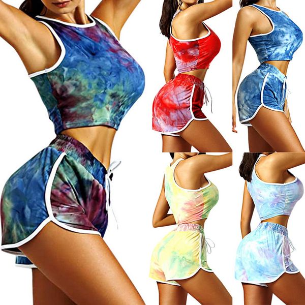 yoga outfits women sport suit female set tracksuit ladies' printed tie-dye hip bottom shorts running fitness sports gym, White;red
yoga outfits women sport suit female set tracksuit ladies' printed tie-dye hip bottom shorts running fitness sports gym, White;red