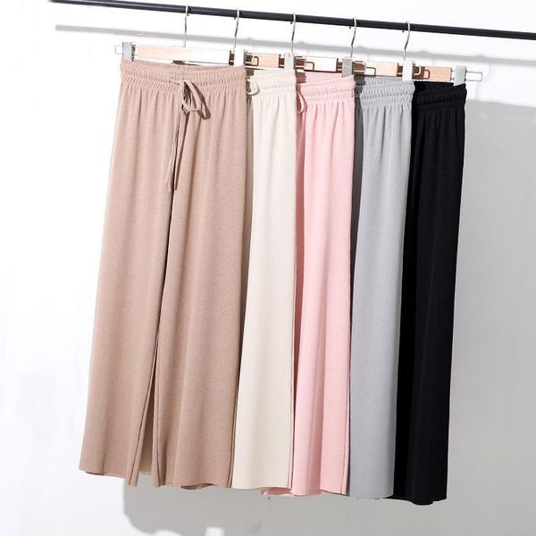 2019 wire broad-legged pants women new korean version of high waist loose nine-minute pants sagging straight casual pants children, Black;white
2019 wire broad-legged pants women new korean version of high waist loose nine-minute pants sagging straight casual pants children, Black;white