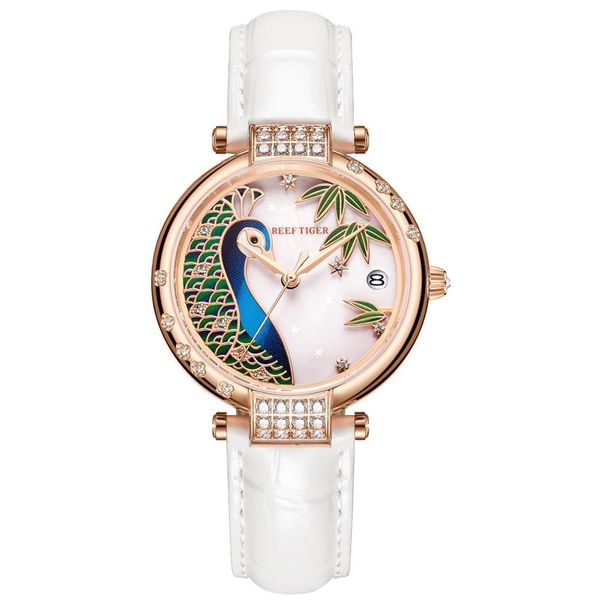 2020 reef tiger/rt brand luxury gold rose women fashion casual automatic watch leather strap for women rga1587, Silver
2020 reef tiger/rt brand luxury gold rose women fashion casual automatic watch leather strap for women rga1587, Silver