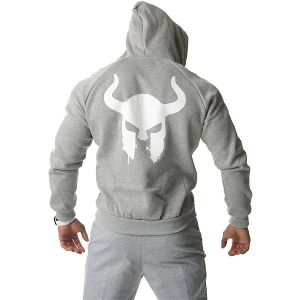 new autumn fitness hoodies brand clothing men hoody pullover casual sweatshirt muscle men's slim fit hooded jackets, Black