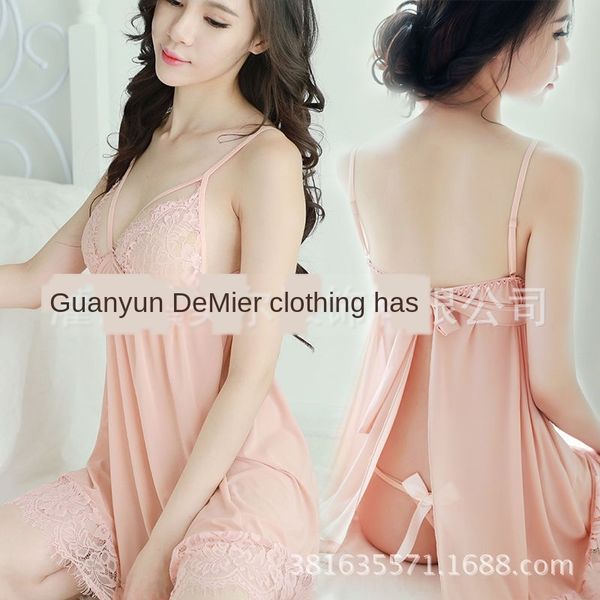 new lace suspender nightdress sling underwear pajamas pajamas temptation transparent underwear lace-up three colors, Black;white
new lace suspender nightdress sling underwear pajamas pajamas temptation transparent underwear lace-up three colors, Black;white