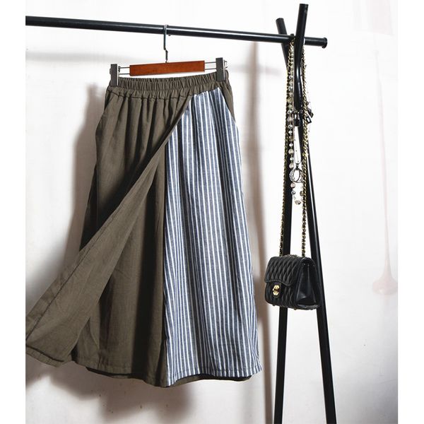 fashion korean-style asymmetric striped patchwork wide leg pants cropped pants loose casual slimming all-match women, Black;white
fashion korean-style asymmetric striped patchwork wide leg pants cropped pants loose casual slimming all-match women, Black;white