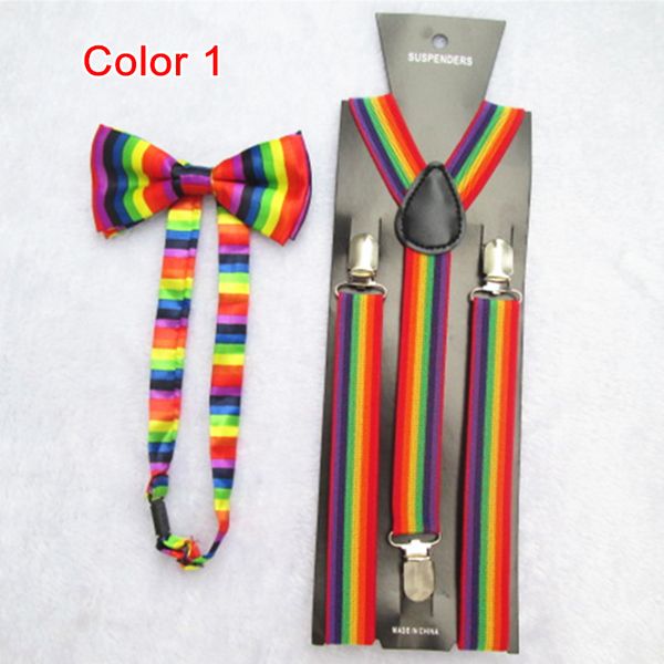 lb011-l-colorful rainbow suspenders bowtie set for women men striped suspender bow tie sets ing, Black;white
lb011-l-colorful rainbow suspenders bowtie set for women men striped suspender bow tie sets ing, Black;white